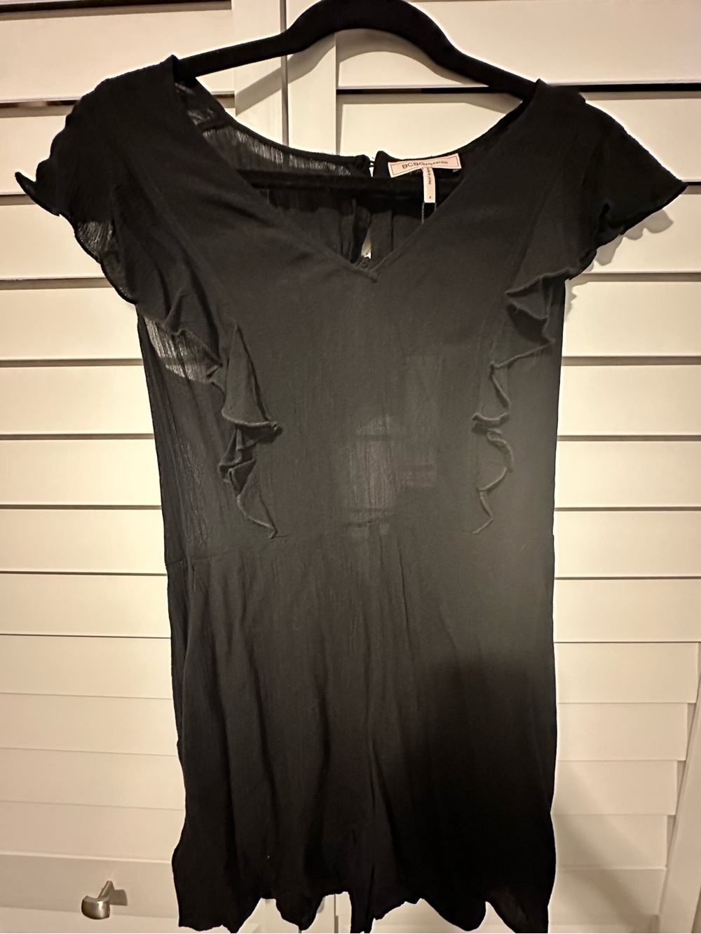 Black Ruffled Romper- BCBG Generation